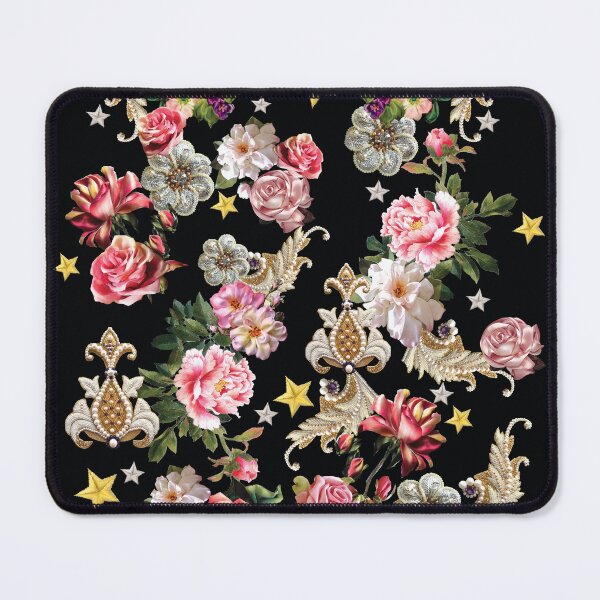 Item preview, floral, flower, ribbon, embroidery, star, black, gold designed and sold by mintdiamond21.