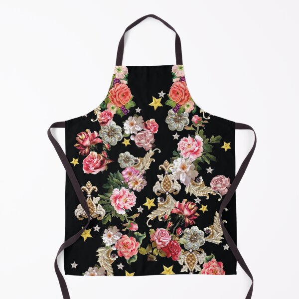 Item preview, floral, flower, ribbon, embroidery, star, black, gold designed and sold by mintdiamond21.