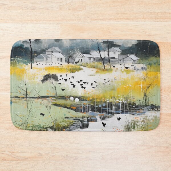 Item preview, Idyllic Pastoral Landscape - Inspired by Classic Asian Art designed and sold by PaintbrushPlace.
