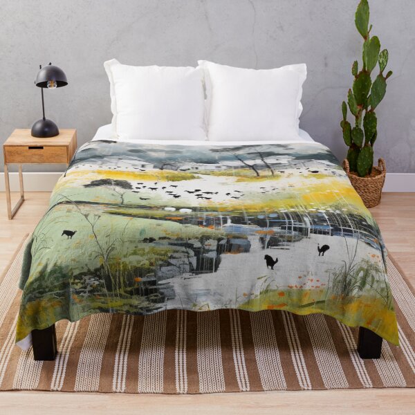 Item preview, Idyllic Pastoral Landscape - Inspired by Classic Asian Art designed and sold by PaintbrushPlace.