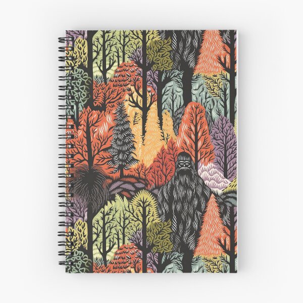 Item preview, linocut colorful bigfoot designed and sold by Brainless Art.