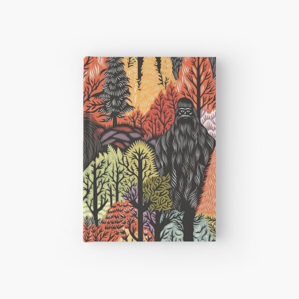 Item preview, linocut colorful bigfoot designed and sold by Brainless Art.