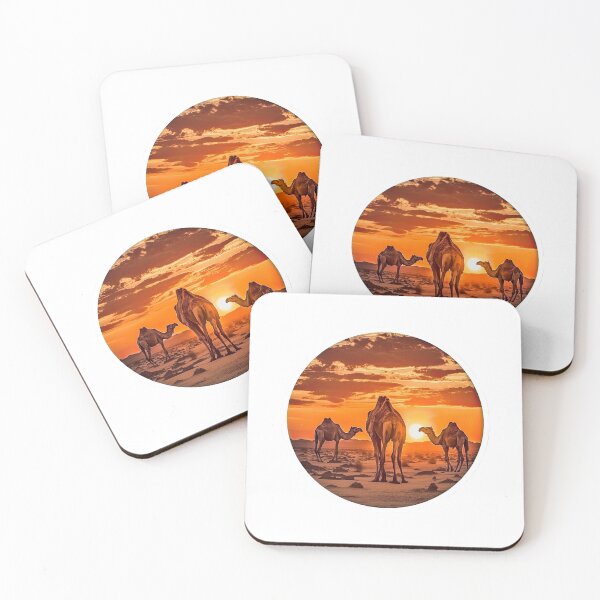 Item preview, Three camels stand at sunset designed and sold by abmkf.