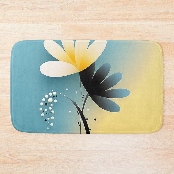 Item preview, Abstract Flower Art in Light Black & Yellow - Digital Calligraph designed and sold by PaintbrushPlace.