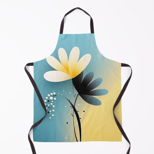Item preview, Abstract Flower Art in Light Black & Yellow - Digital Calligraph designed and sold by PaintbrushPlace.
