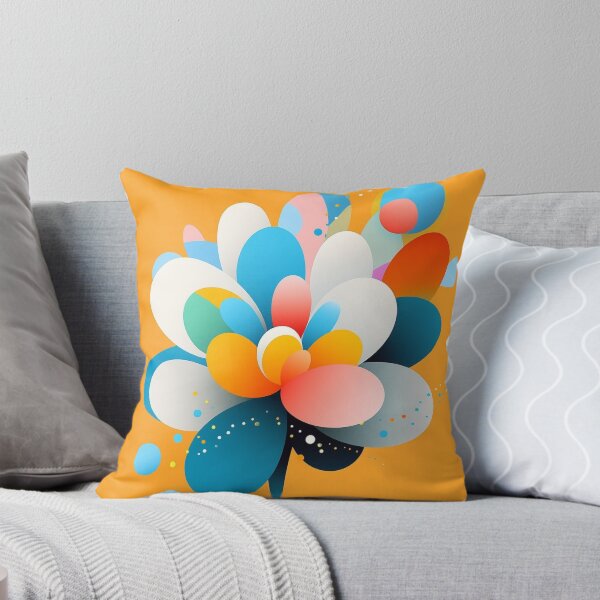 Item preview, Abstract Flower in Light Black & Yellow - Digital Calligraphy & Dynamic Shapes designed and sold by PaintbrushPlace.