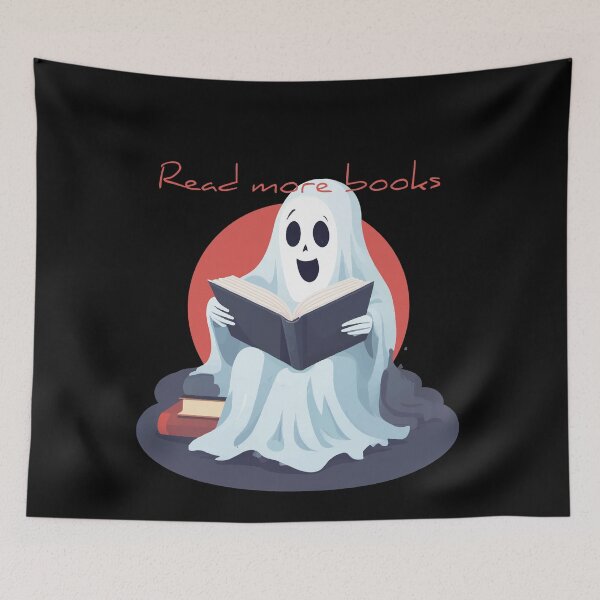 Item preview, Kawaii Ghost Halloween Design - Read More Books designed and sold by Ridaelb.