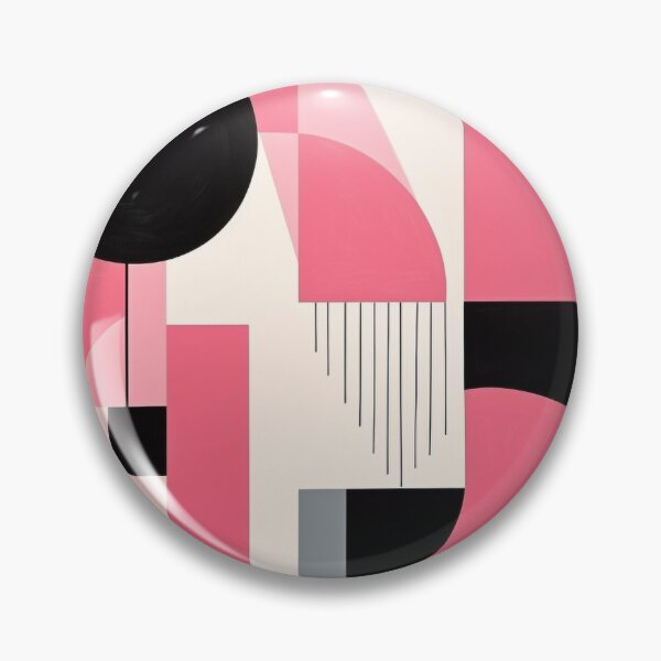Item preview, Bold & Colorful Abstract Geometric Design in Black & Pink designed and sold by PaintbrushPlace.