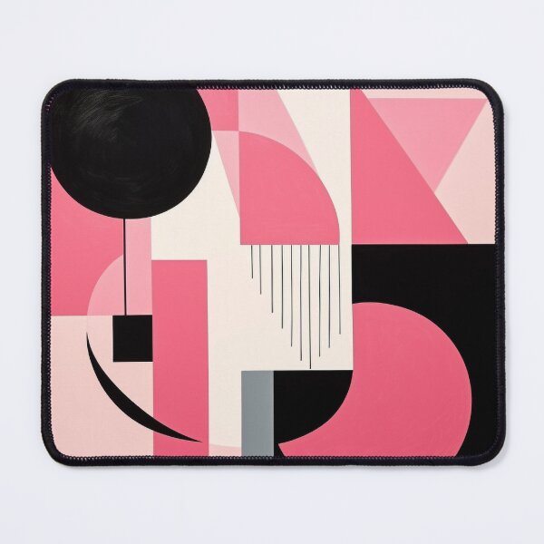Item preview, Bold & Colorful Abstract Geometric Design in Black & Pink designed and sold by PaintbrushPlace.