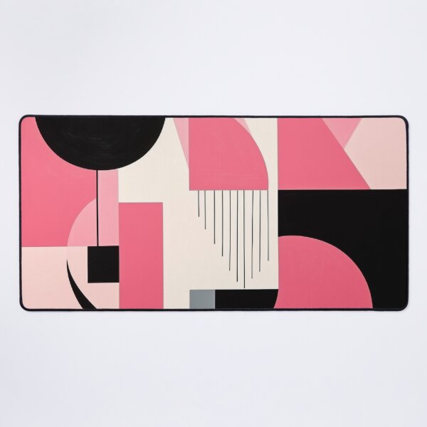 Item preview, Bold & Colorful Abstract Geometric Design in Black & Pink designed and sold by PaintbrushPlace.