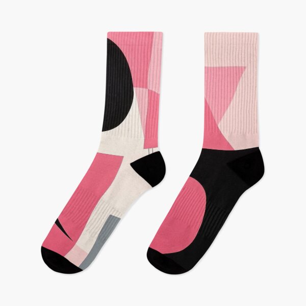 Item preview, Bold & Colorful Abstract Geometric Design in Black & Pink designed and sold by PaintbrushPlace.