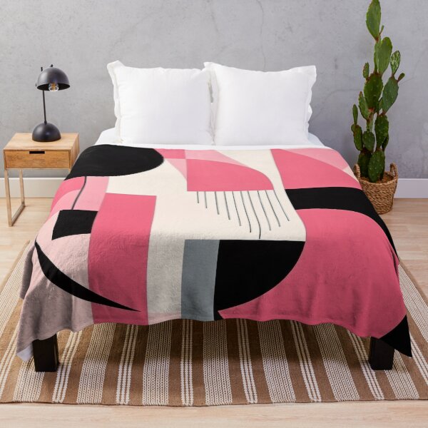 Item preview, Bold & Colorful Abstract Geometric Design in Black & Pink designed and sold by PaintbrushPlace.