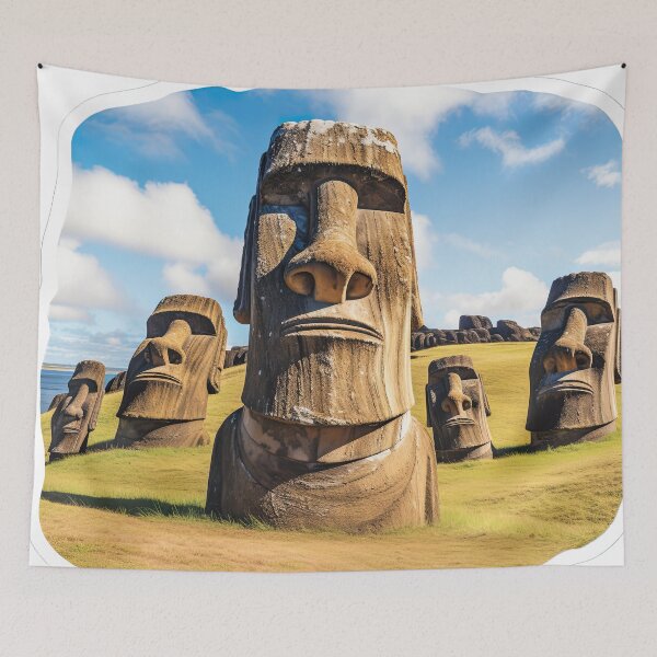 Item preview, Easter island large stone faces designed and sold by abmkf.