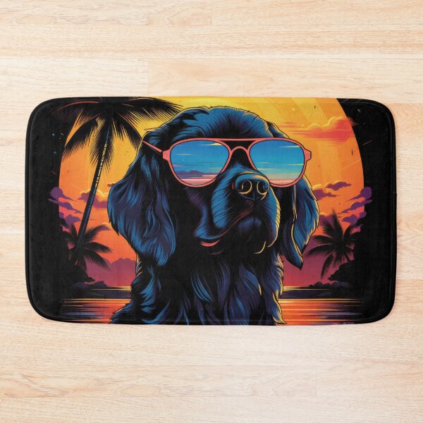 Item preview, Canine in Sunglasses with Retro Wave 2 designed and sold by eyestetix.