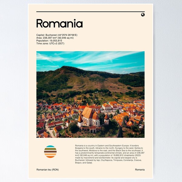 Item preview, Visit Romania (Travel poster) designed and sold by RabbitK.