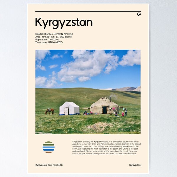 Aperçu de l'œuvre Visiter le Kirghizistan (Affiche de voyage) créée et vendue par RabbitK.