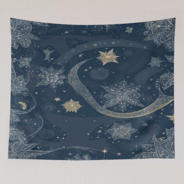 Item preview, starry Night Skies: Cosmic Ships and Refracted Patterns designed and sold by AFUNARTZ.