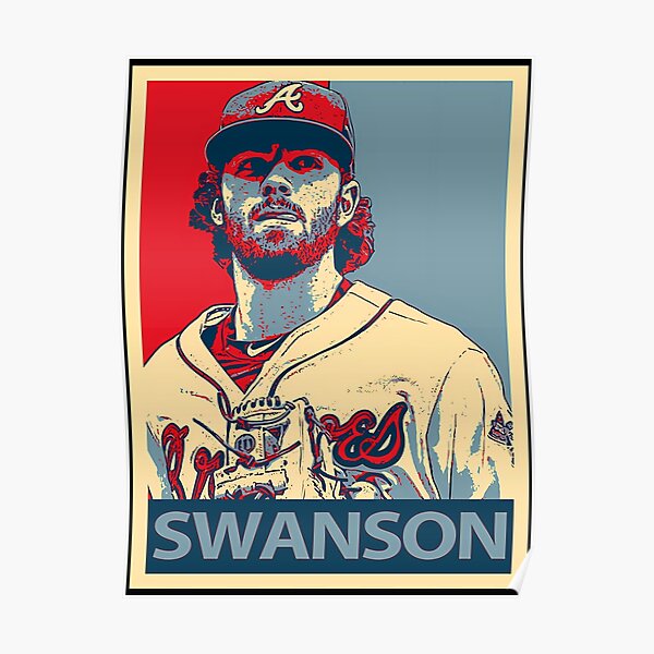  Dansby Swanson Baseball Playe91 Canvas Poster Bedroom Decor  Sports Landscape Office Room Decor Gift Unframe:24x36inch(60x90cm): Posters  & Prints