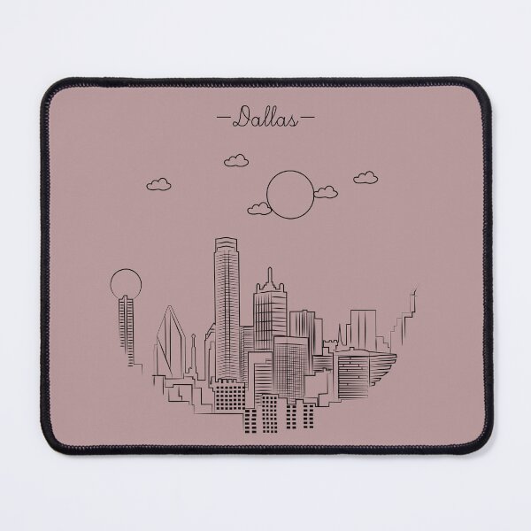 Item preview, Dallas skyline art designed and sold by Digital4youLk.