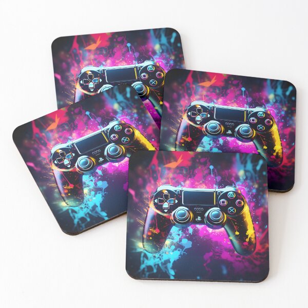 Artikelvorschau, Abstrakter Neon-Art-PS4-Controller entworfen und verkauft von ARTficiallyAnon.