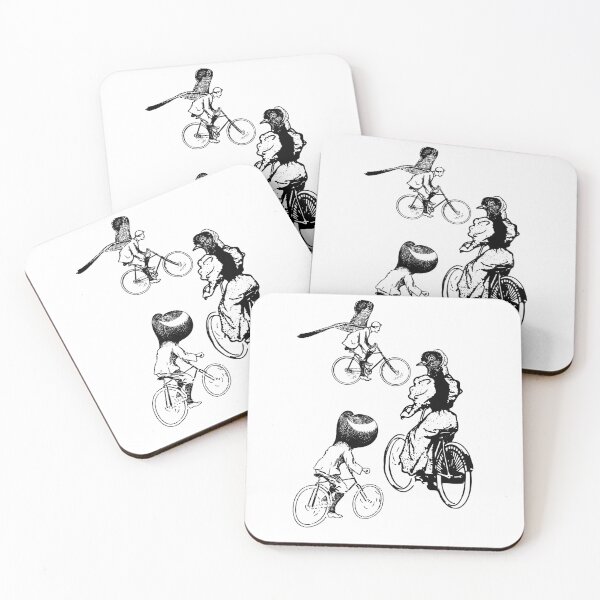 Item preview, Pigeon People Riding Bicycles Vintage Collage designed and sold by marie-inks.