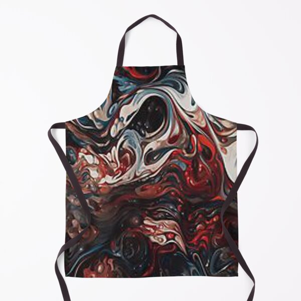 Item preview, "The Bloke's Abstract Symphony: Swirls in Marble, White, Black, and Red" designed and sold by WhiteWolfe0127.