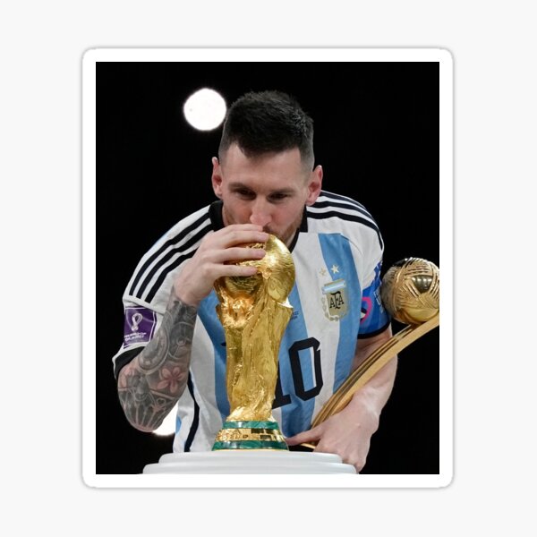 Argentina Lionel Messi 10 Trophy World Cup Qatar Decal Sticker D10S GOAT