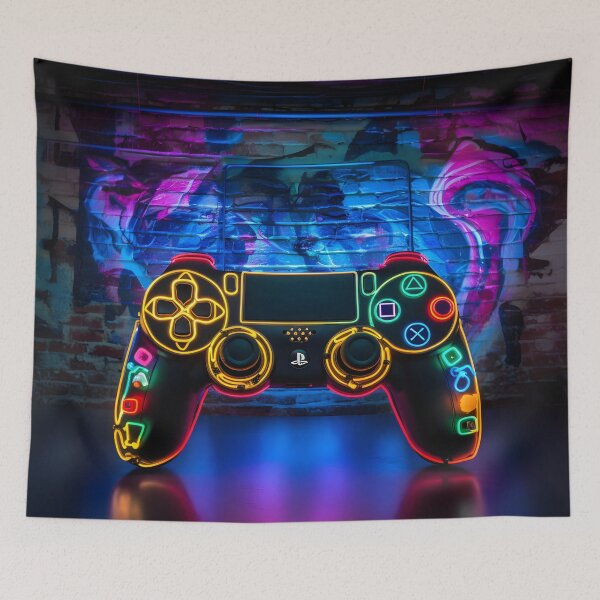 Item preview, Abstract Neon Art PS4 Controller  designed and sold by ARTficiallyAnon.