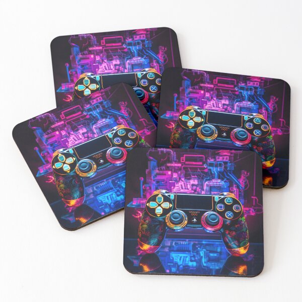 Artikelvorschau, Abstrakter Neon-Art-PS4-Controller entworfen und verkauft von ARTficiallyAnon.