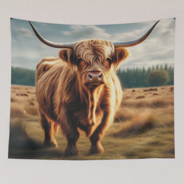 Item preview, Highland Cow Painting  designed and sold by AllOfUsOrNone.