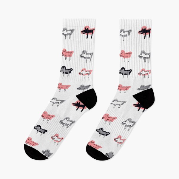 Item preview, Wolves in sheeps' clothing pink fluffy angry white black teeth designed and sold by marie-inks.
