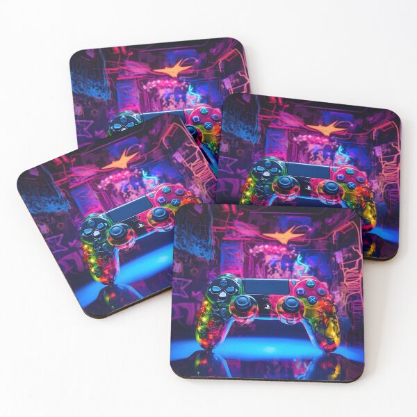Artikelvorschau, Abstrakter Neon-Art-PS4-Controller entworfen und verkauft von ARTficiallyAnon.