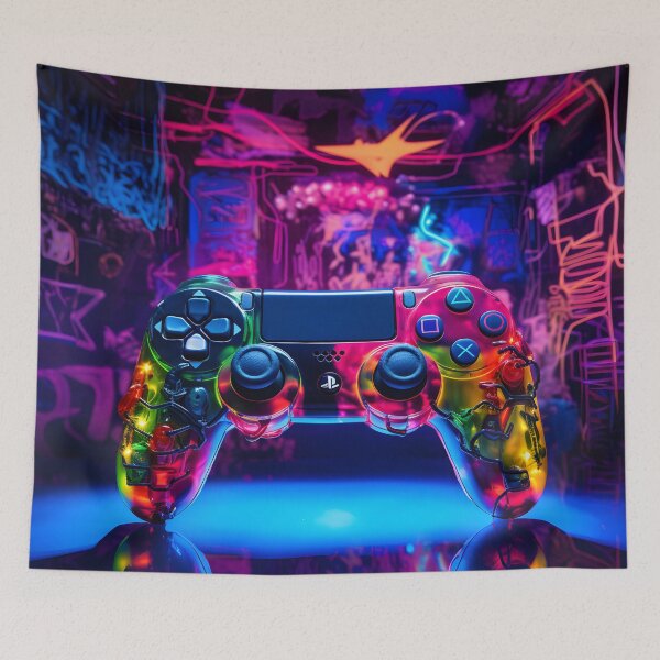 Item preview, Abstract Neon Art PS4 Controller  designed and sold by ARTficiallyAnon.