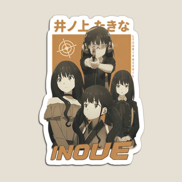 Lycoris Recoil Cute Inoue Takina  Magnet for Sale by OtakuGuys
