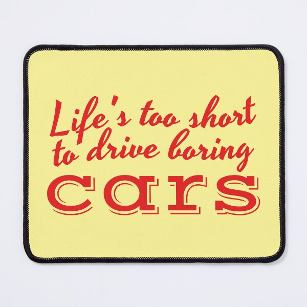 Item preview, Life's too short to drive boring cars - retro and red designed and sold by knappidesign.