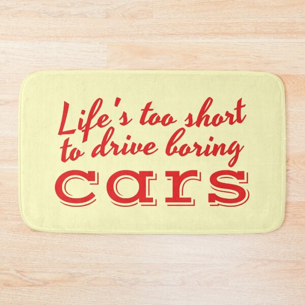 Item preview, Life's too short to drive boring cars - retro and red designed and sold by knappidesign.