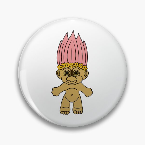 Item preview, Retro 70s flower crown flower power troll doll designed and sold by Keyr-aCallihan.