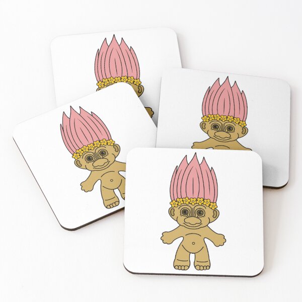 Item preview, Retro 70s flower crown flower power troll doll designed and sold by Keyr-aCallihan.