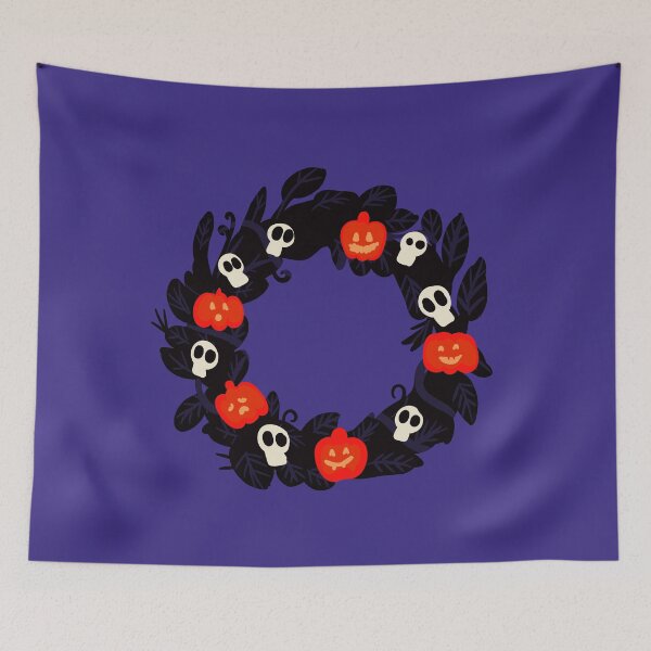 Item preview, halloween wreath designed and sold by Chellelovesu.