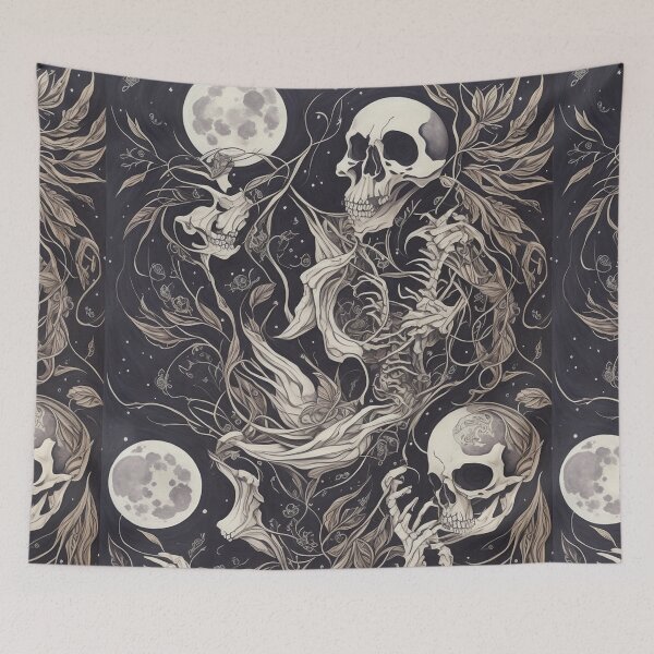 Item preview, Occult Wicca Aesthetic Flower Floral Skeleton designed and sold by Yellowriversss.