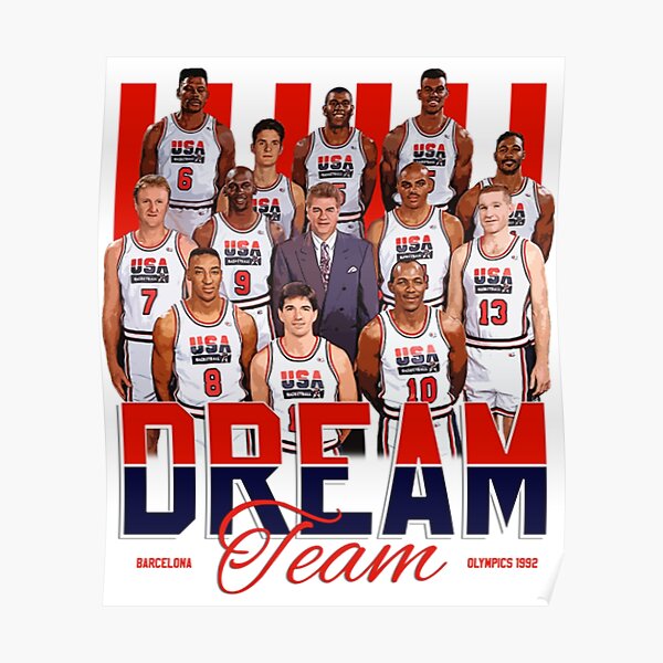 1992 Starline America's Team (Dream Team) Olympic Basketball Poster 20x16  Framed