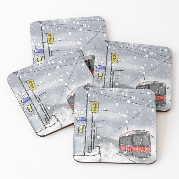 Item preview, Toronto TTC winter in watercolor designed and sold by Memelord2022.
