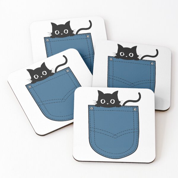 Item preview, Adorable Pocket Pal: Cartoon Black Cat  designed and sold by MelissaMystery.