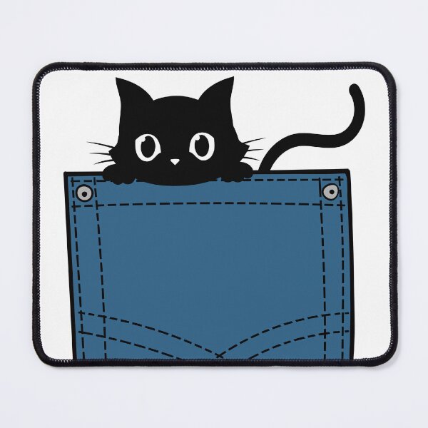 Item preview, Adorable Pocket Pal: Cartoon Black Cat designed and sold by MelissaMystery.
