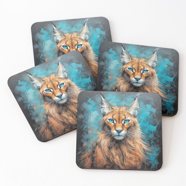 Item preview, Fluffy Caracal Cat designed and sold by Elisabeth Lucas.
