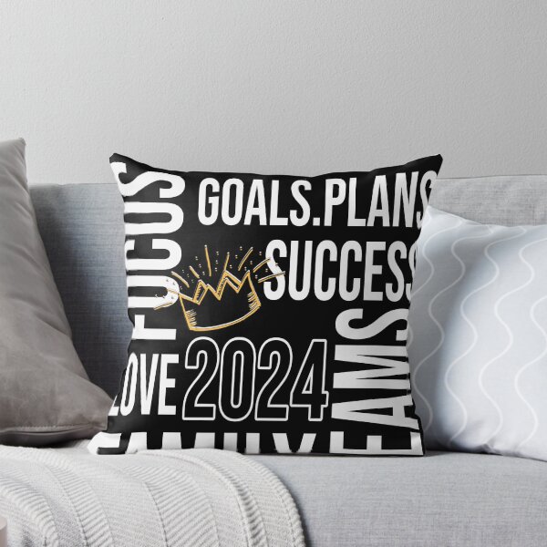 Item preview, 2024 VISION BOARD MERCH / 2024 GOALS MERCH / MANIFESTATION AND ABUNDANCE / White Text with Black Outline Font designed and sold by VintageEmpire.
