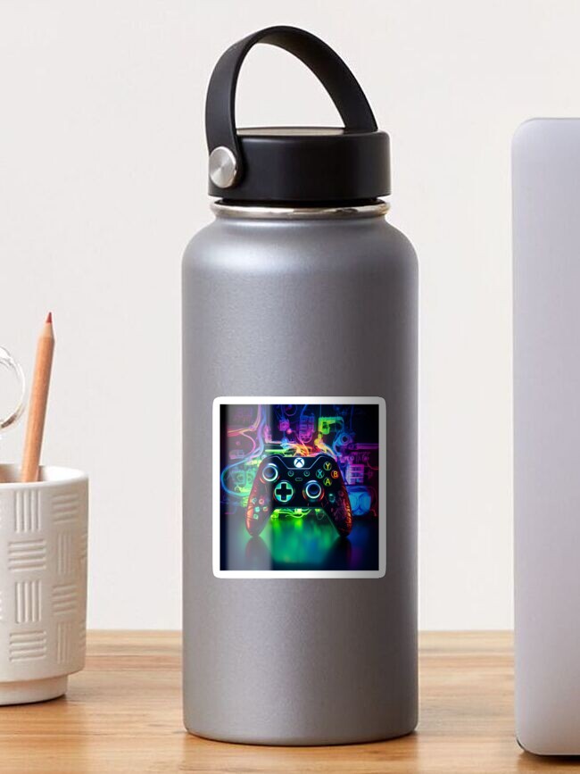 Personalized Planet Water Bottles N/a - Black & Green Gamer