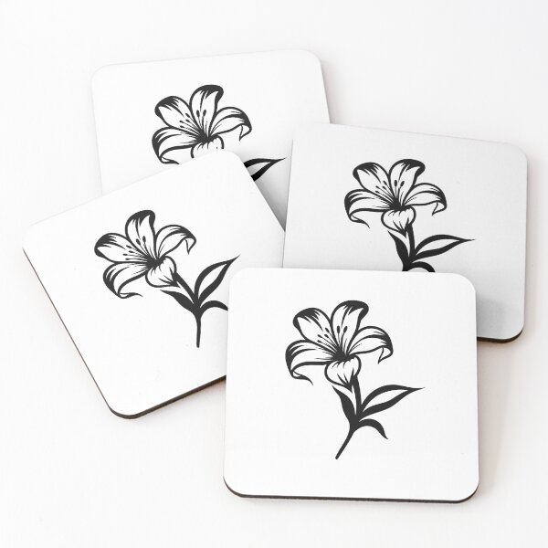 Item preview, Ink and Petals: Azalea Flowers in Timeless Black designed and sold by Tomioka-Art.