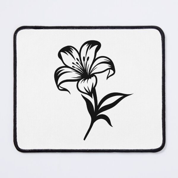 Item preview, Ink and Petals: Azalea Flowers in Timeless Black designed and sold by Tomioka-Art.
