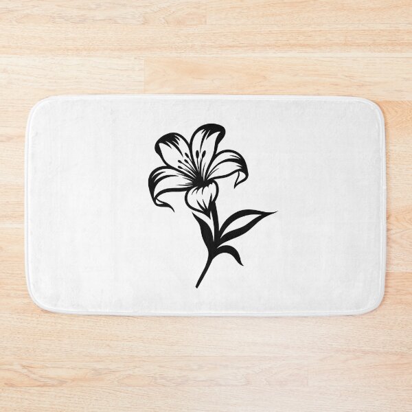 Item preview, Ink and Petals: Azalea Flowers in Timeless Black designed and sold by Tomioka-Art.